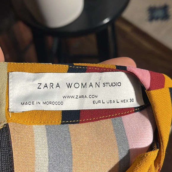 Zara stripe shift dress sz S/M - Picture 10 of 12